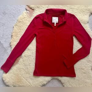 American Eagle Womens' Long Sleeve 8 Buttons Down Collared Polo Size Large